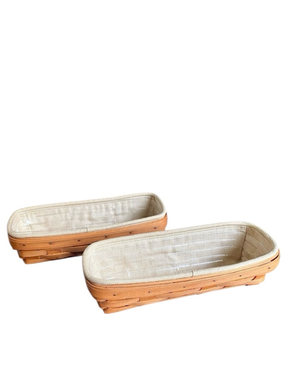 LONGABERGER cracker or muffin baskets (set of 2)